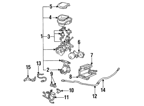 1991 Buick Regal Hydraulic System Cylinder Asm, Brake Master Diagram for 18060075