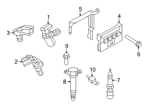 2007 Chrysler Sebring Ignition System SPARKPLUG Diagram for 68303923AA