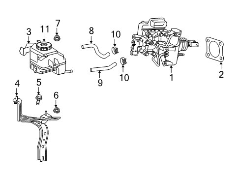 2019 Toyota RAV4 Hydraulic System Master Cylinder Diagram for 47201-0R130