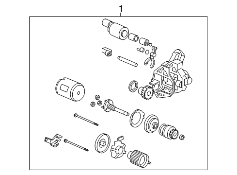 2007 Honda Ridgeline Starter Starter Motor Assembly (Mhg024) (Mitsubishi) Diagram for 31200-RJE-A01