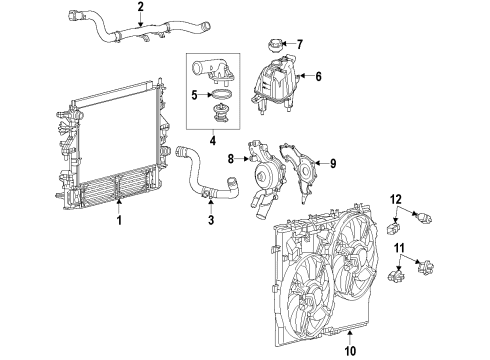 2017 Ram ProMaster 2500 Cooling System, Radiator, Water Pump, Cooling Fan Radiator Fan Relay Diagram for 68094656AA