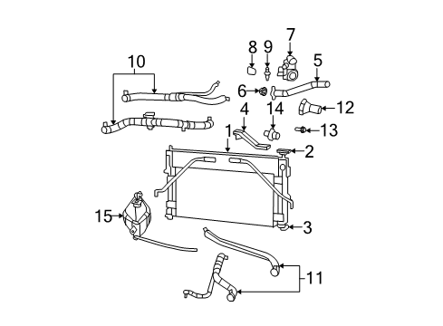 2008 Chrysler Sebring Radiator & Components Hose-Radiator Inlet Diagram for 5058620AF