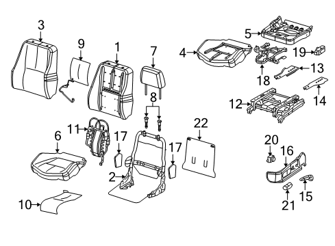 2008 Pontiac Grand Prix Heated Seats Heater Asm, Driver Seat Cushion Diagram for 19123321