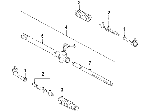 1985 Nissan 200SX P/S Pump & Hoses, Steering Gear & Linkage Pump Power Steering Diagram for 49110-01F00