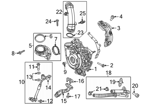 2022 Ram 1500 EGR System O Ring-TURBOCHARGER LUBRICANT INLE Diagram for 68486942AA
