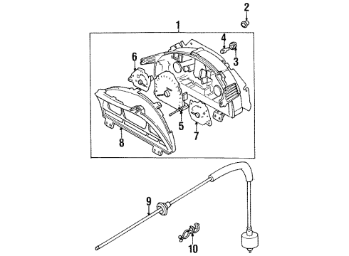 2001 Chevrolet Metro Instruments & Gauges Instrument Cluster(W/Housing) Diagram for 30017804