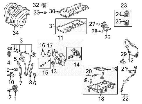 2006 Chevrolet Cobalt Filters Filter Diagram for 21999324