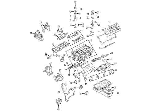 2001 Honda Passport Engine Parts, Mounts, Cylinder Head & Valves, Camshaft & Timing, Oil Pan, Oil Pump, Crankshaft & Bearings, Pistons, Rings & Bearings Piston, Grade=C Diagram for 8-97172-676-0