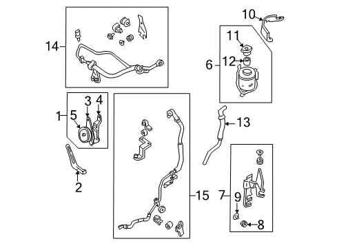 1997 Infiniti QX4 P/S Pump & Hoses, Steering Gear & Linkage Hose & Tube Assy-Power Steering Diagram for 49721-0W001