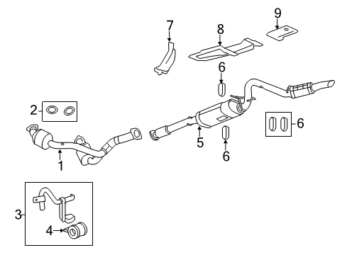 2012 GMC Sierra 3500 HD Exhaust Components Hanger Diagram for 25811717