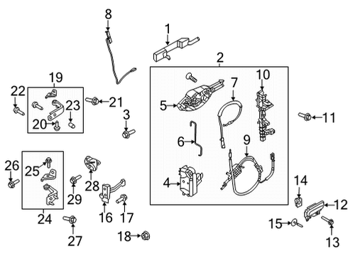 2021 Ford F-150 Rear Door Upper Striker Diagram for 5L3Z-18265A04-A