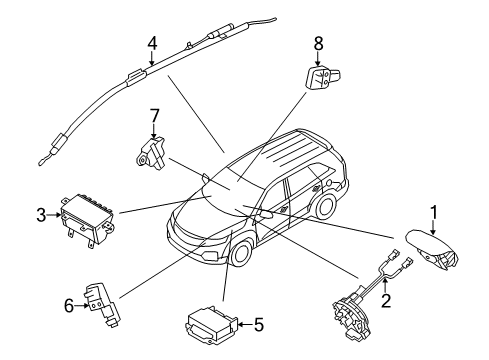 2014 Kia Sportage Air Bag Components Sensor Assembly-SATELLIT Diagram for 959202S100