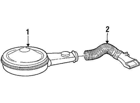 1985 Pontiac Firebird Air Inlet Duct, Air Cleaner Inlet Diagram for 14083990