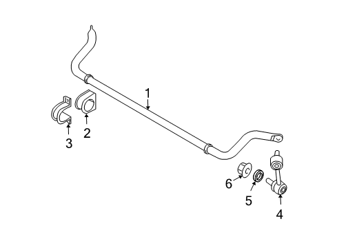 2007 Kia Sorento Stabilizer Bar & Components - Front Bush-Stabilizer Bar Diagram for 548133E010