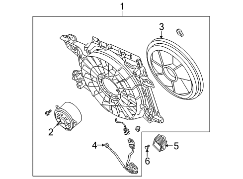 2008 Cadillac XLR Cooling System, Radiator, Water Pump, Cooling Fan Module Bolt Diagram for 11610056