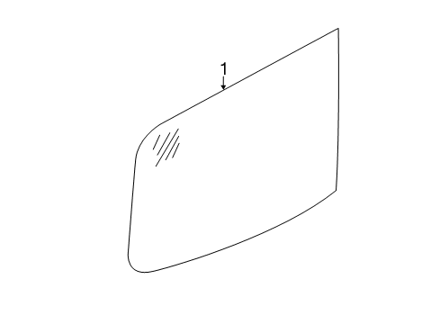 2020 Nissan NV3500 Front Door Glass & Hardware Glass-Back Door, RH Diagram for 90300-1PA1B