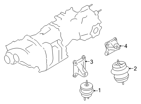 2010 Nissan GT-R Trans Mounting Transmission Mounting Bracket, Center Diagram for 11342-JF00A