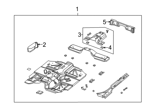 2006 Jeep Wrangler Floor Pan-Floor Diagram for 55395106AB