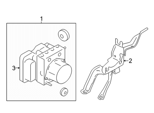 2022 Toyota GR86 ABS Components ABS Pump Assembly Diagram for SU003-10498