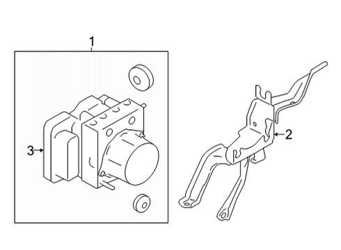2022 Toyota GR86 ABS Components Mount Bracket Diagram for SU003-08837