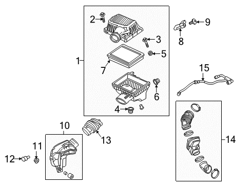 2020 GMC Terrain Filters PCV Tube Diagram for 25201118