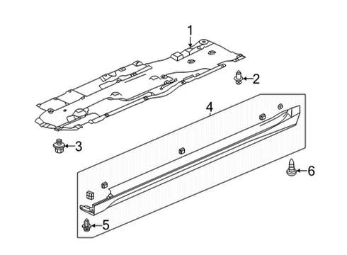 2021 Acura TLX Exterior Trim - Pillars Garnish, Passenger Side (Extreme Crimson Pearl) Diagram for 71800-TGV-A01ZC
