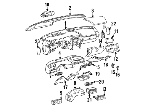 1994 Pontiac Grand Prix Instrument Panel, Sound System Switch Asm-Headlamp Diagram for 10098825