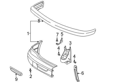 2003 Dodge Ram 3500 Van Front Bumper Shield-Bumper Diagram for 55076497