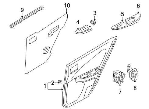 2002 Nissan Sentra Front Door WEATHERSTRIP-Rear Door Inside, Rt Diagram for 82834-4M420