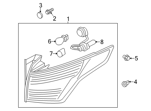 2013 Ford Escape Bulbs Socket & Wire Diagram for CJ5Z-13410-A