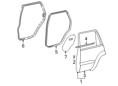 2006 Toyota 4Runner Rear Door Outer Panel Diagram for 67113-35061