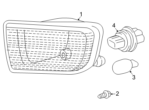 2004 Toyota 4Runner Signal Lamps Signal Lamp Assembly Diagram for 81521-35401