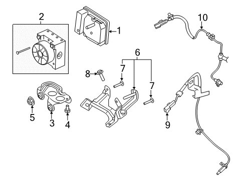 2018 Lincoln Continental ABS Components ABS Control Unit Diagram for G3GZ-2C219-D