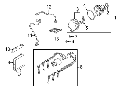 2003 Dodge Stratus Powertrain Control CABLE/IGNITION-Ignition Diagram for MD361060