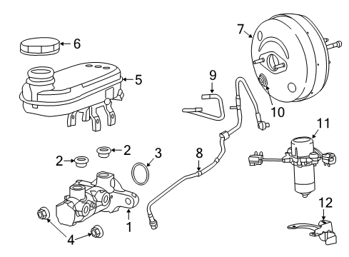 2016 Ram ProMaster 3500 Hydraulic System Cap-Master Cylinder Reservoir Diagram for 68269711AA