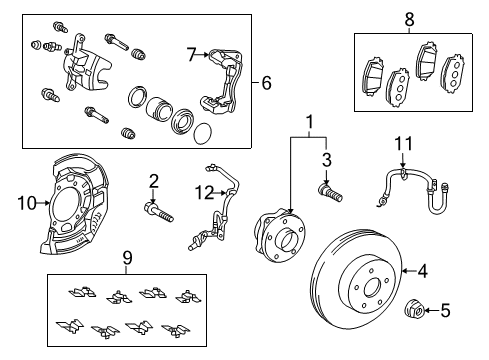 2017 Toyota Prius V Front Brakes Brake Hose Diagram for 90947-02G31