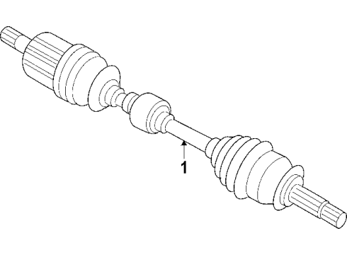 2008 Kia Spectra Front Axle Shaft Assembly-Drive LH Diagram for 495012F210