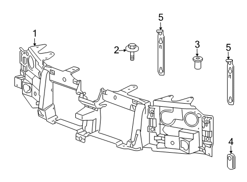 2005 GMC Envoy XL Front Panel Front Panel Diagram for 15195745