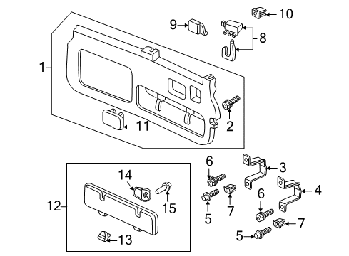 1997 Honda CR-V Interior Trim - Back Door Screw, Tapping (4X16) (Po) Diagram for 93913-14480
