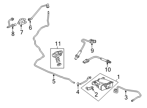 2019 GMC Terrain Emission Components Connector Pipe Diagram for 23385606