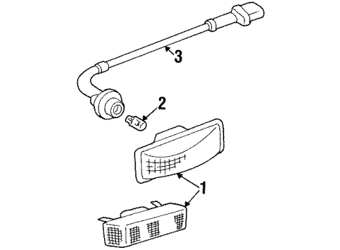 2001 Jeep Cherokee Side Repeater Lamps Lamp-Side REPEATER Diagram for 55055014