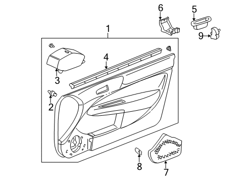 1996 Honda Civic Rear Door Weatherstrip, FR. Door (Inner) Diagram for 72335-S03-003