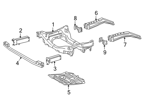 2021 Lexus LC500 Suspension Mounting - Front Reinforce Bar Diagram for 52029-11010
