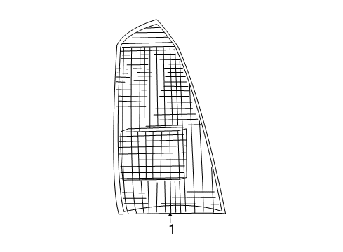 2001 Ford Focus Tail Lamps Tail Lamp Assembly Diagram for 1S4Z-13405-CA