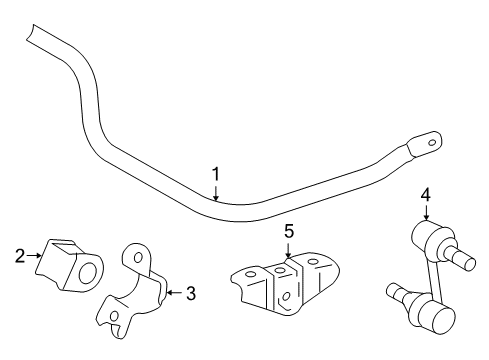 2010 Toyota Tacoma Stabilizer Bar & Components - Rear Bracket Diagram for 48824-04010