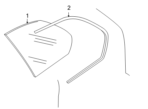 2008 BMW X6 Quarter Panel - Glass & Hardware Finisher, Side Window, Rear Left Diagram for 51377188319