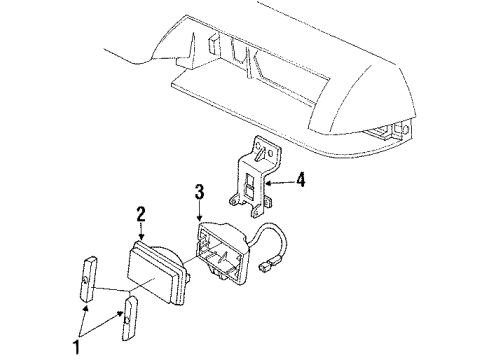 1990 Pontiac Sunbird Fog Lamps Lamp Asm-Front Fog Diagram for 5977437