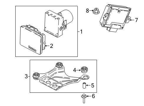 2017 BMW 540i ABS Components Sas Control Unit Diagram for 34506869426