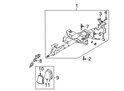 2003 Hyundai Santa Fe Steering Column & Wheel, Steering Gear & Linkage Joint Assembly-Universal Diagram for 56400-26000