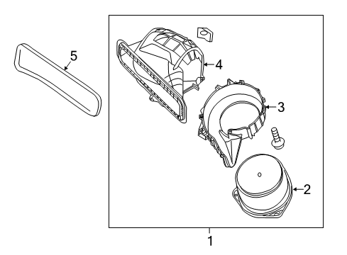 2021 Nissan Maxima Blower Motor & Fan Duct - Intake, Fresh Diagram for 27888-3TA0C